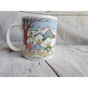 Donald Daisy Duck Holiday Applause Coffee Mug Walt Disney Christmas Vintage 1988